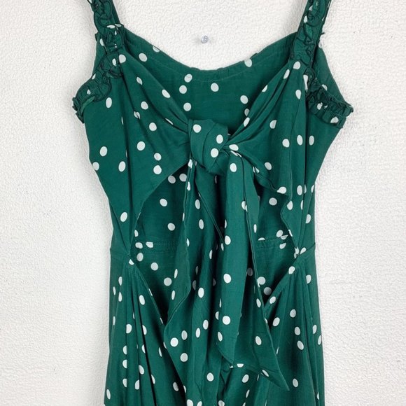 Faithfull The Brand | Gizele Midi Dress Green Polka Dot - Picture 3 of 8